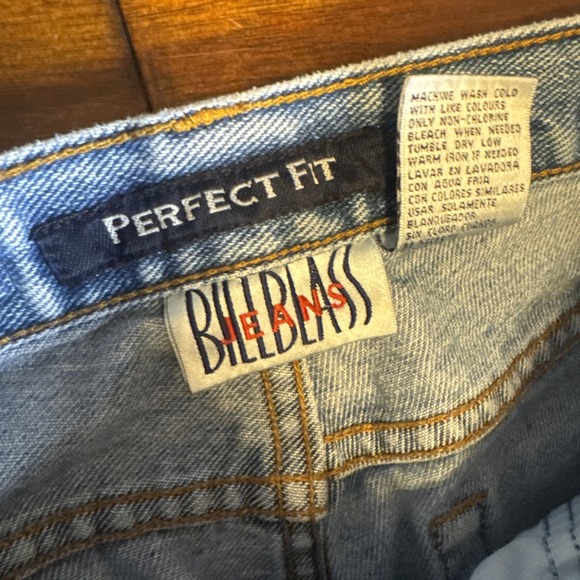 Vintage Bill Blass Womens Size 8 Straight Leg Blue Denim Jeans Made South Africa - Picture 2 of 8